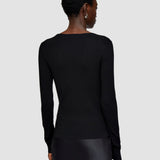 Silk Stretch V Neck Top