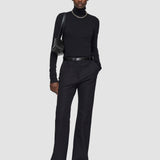 Silk Stretch High Neck Top