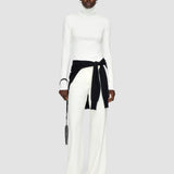 Silk Stretch High Neck Top