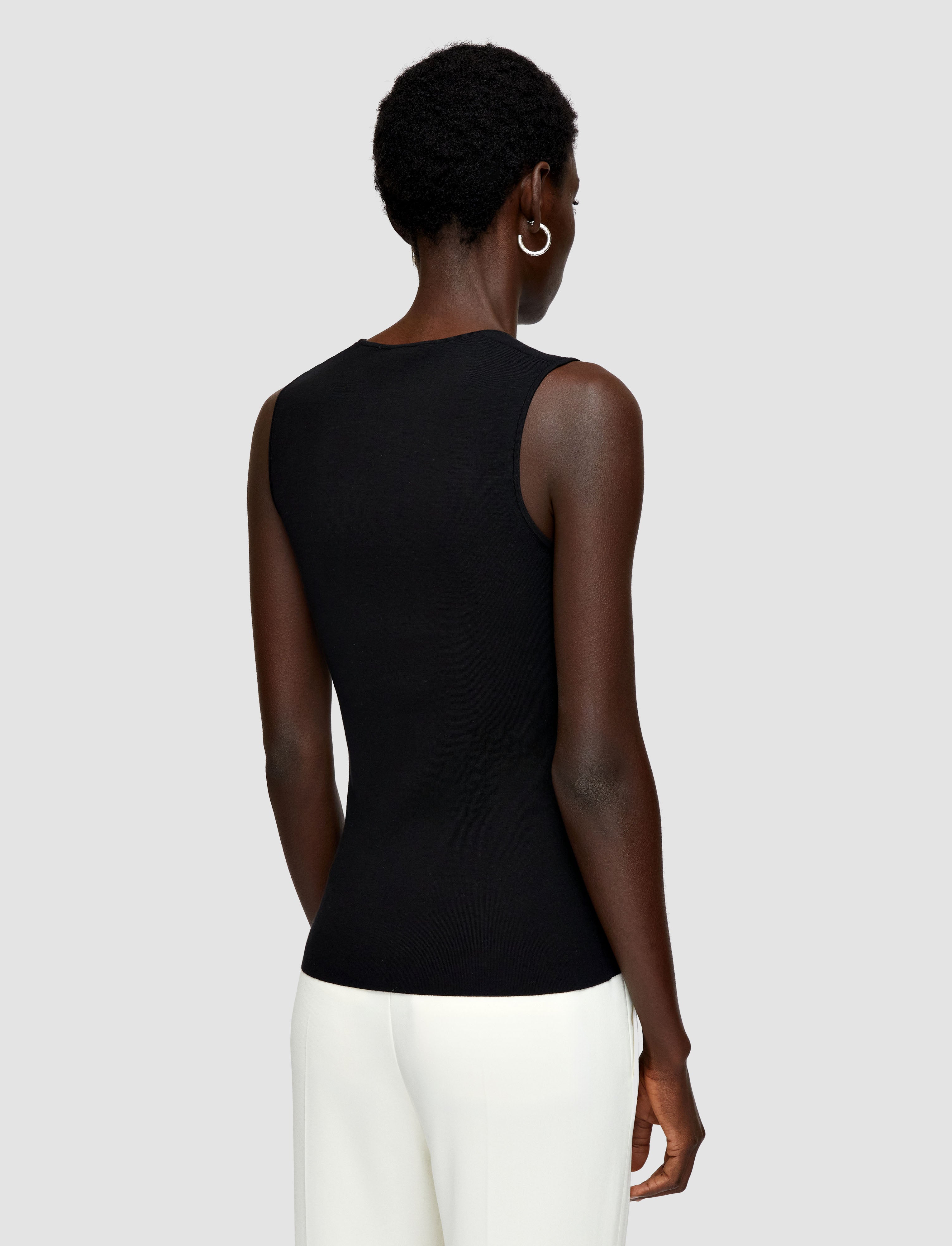 black-silk-stretch-tank-top-JOSEPH