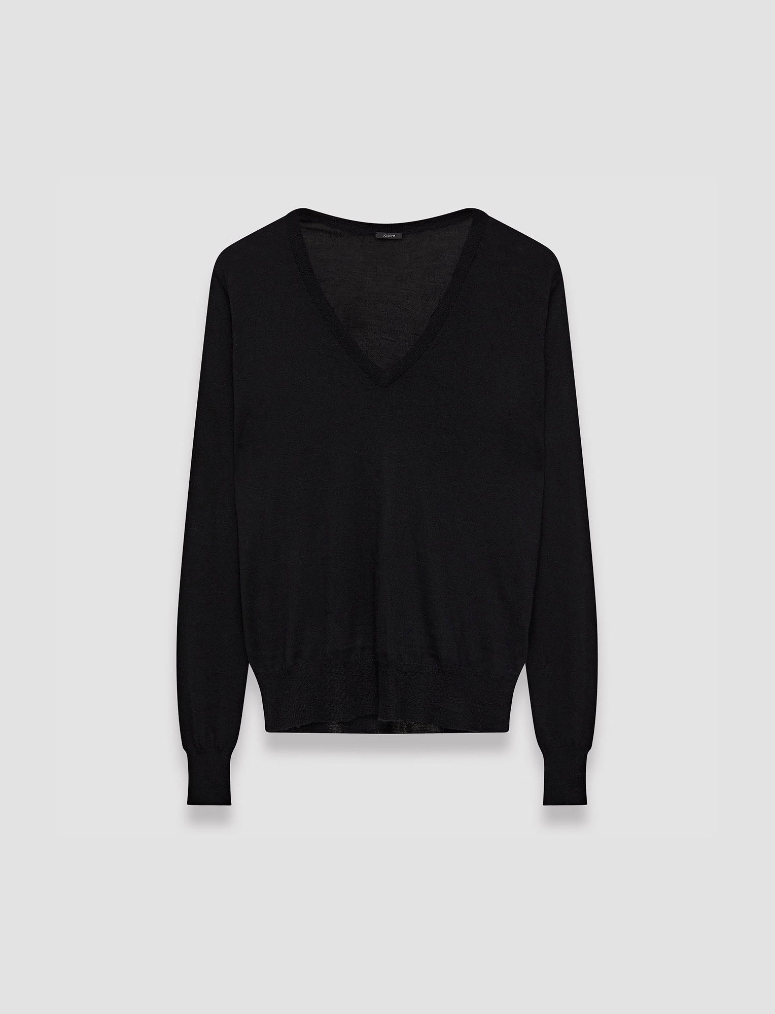 Cashair V Neck Jumper in Black JOSEPH GB