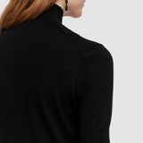 Lace Knit Mock Neck Top
