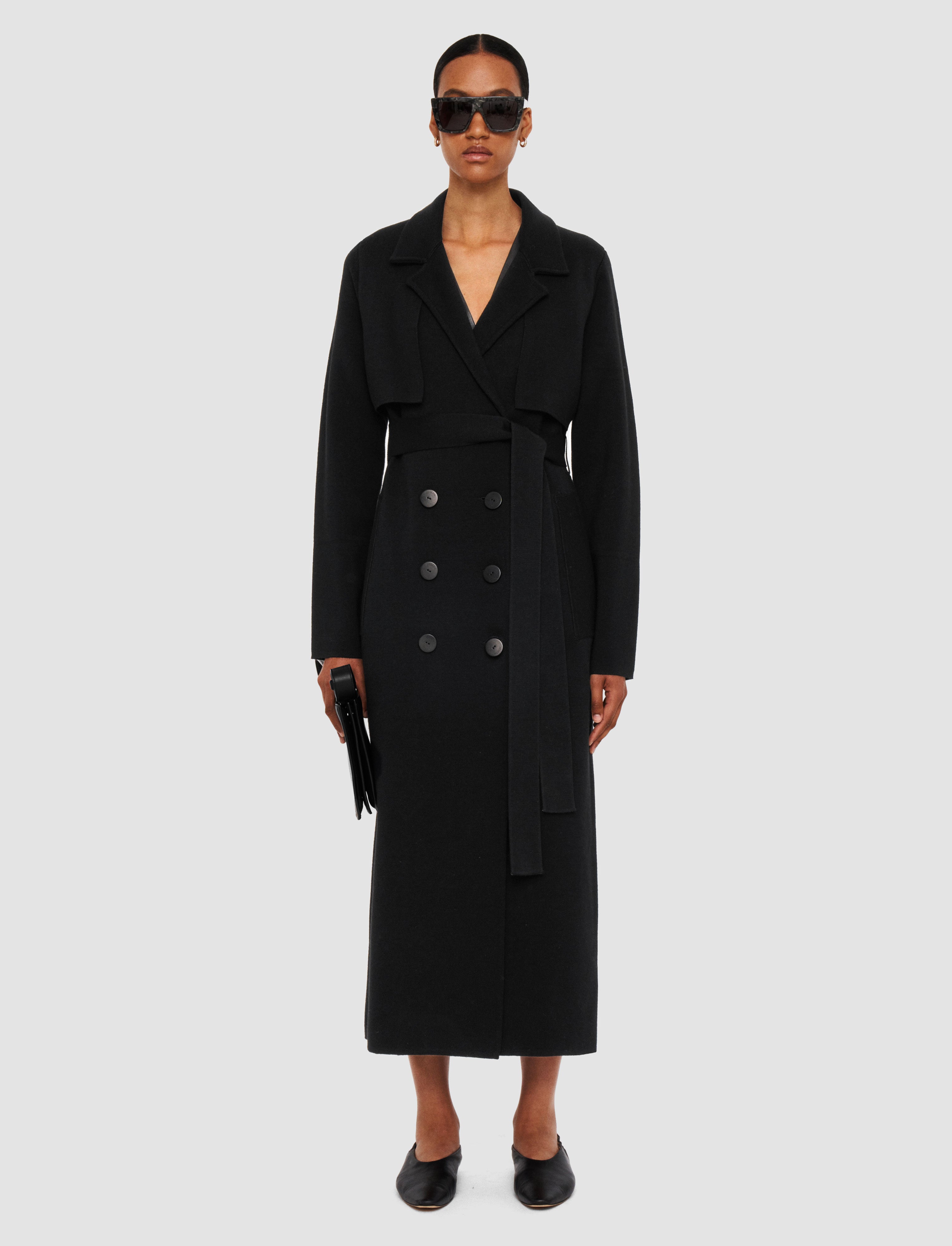 black-milano-knit-wool-coat-JOSEPH