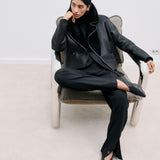 Pantalon Alexis en laine sergée fluide