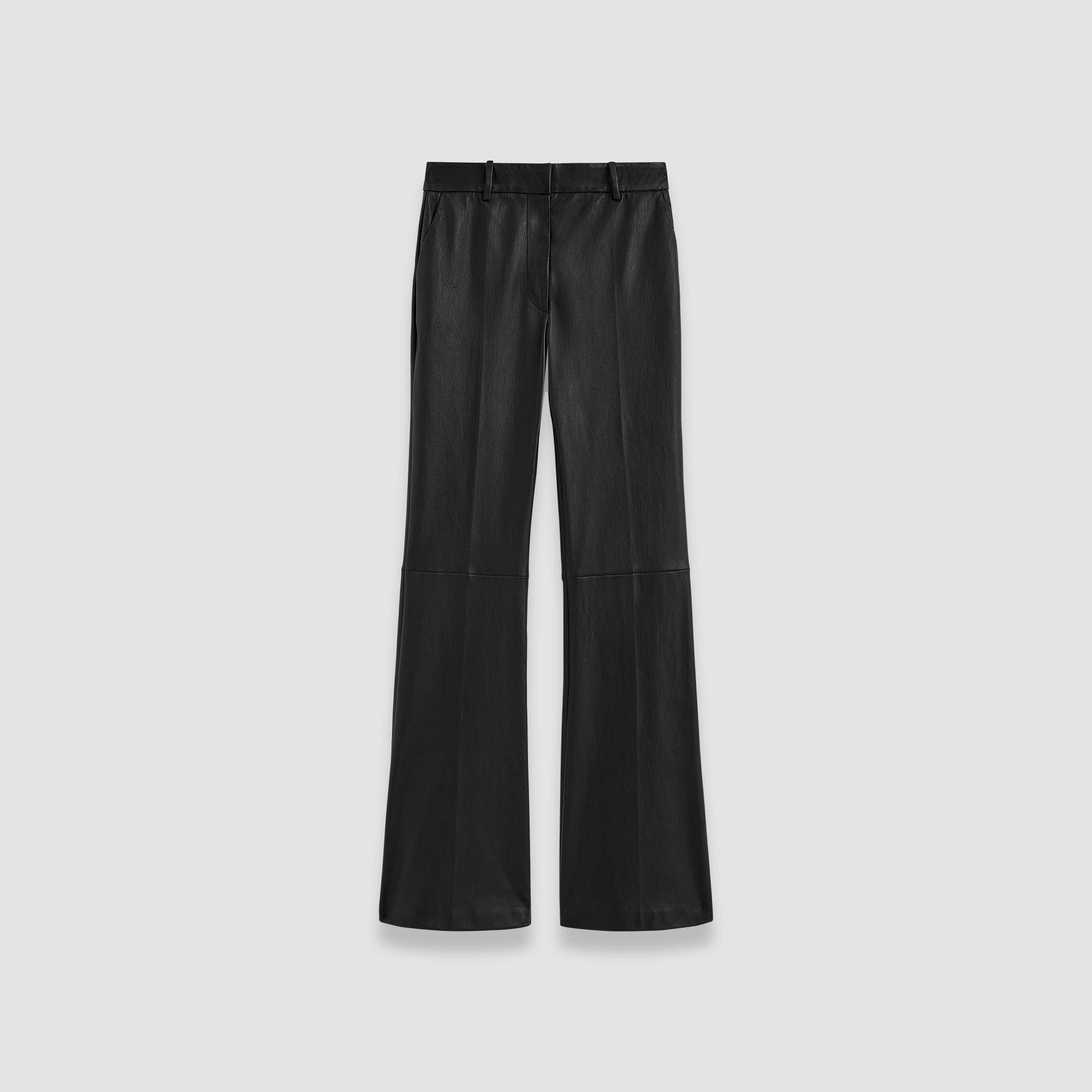 ブラック-tafira-leather-stretch-トラウザーズ-JOSEPH
