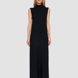 Black Gradient Stitch High Neck Dress - Joseph