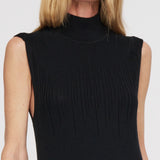 Gradient Stitch High Neck Dress