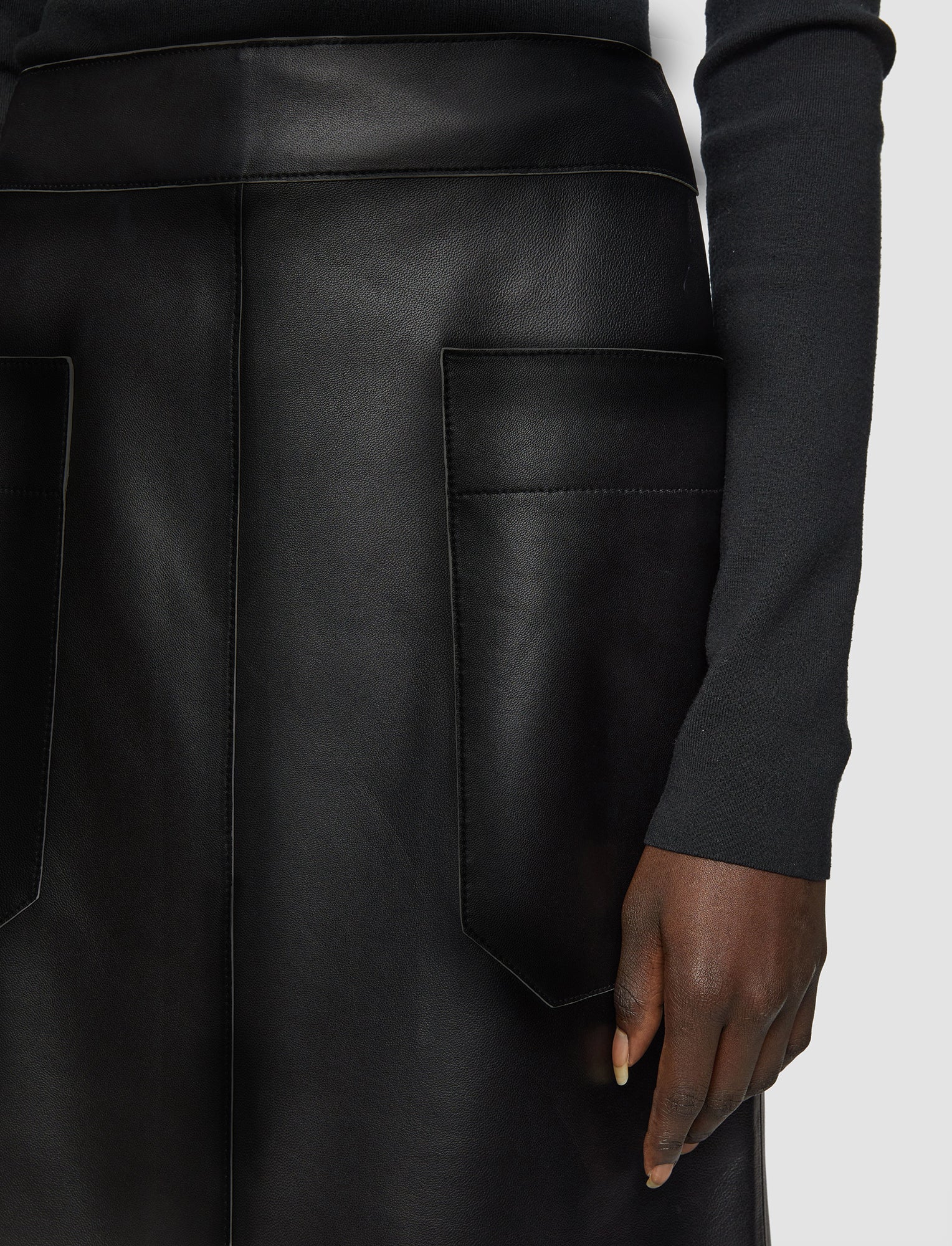 ブラック-blomfield-nappa-leather-スカート-JOSEPH