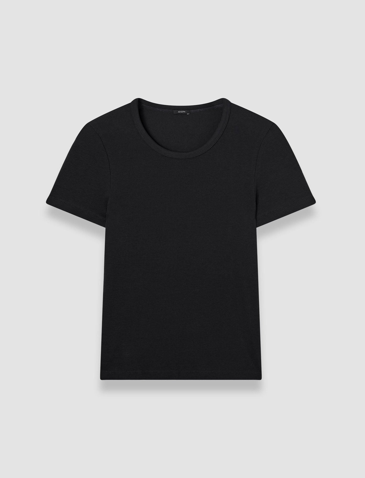 ブラック-jersey-rib-tシャツ-JOSEPH