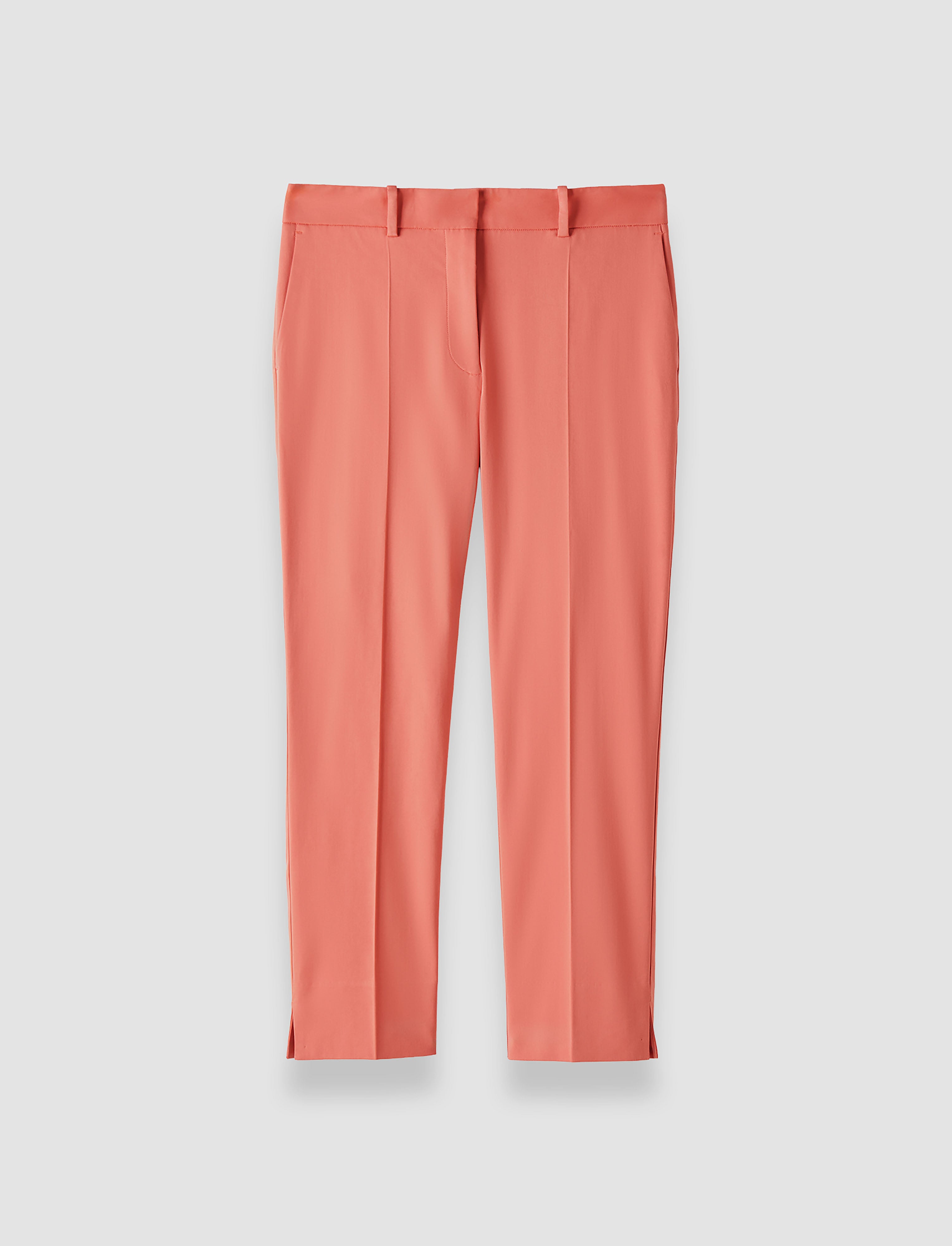 orange-pantalon-bing-court-en-gabardine-stretch-legere-JOSEPH