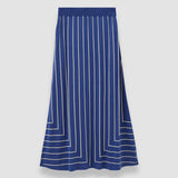 Blue Geometric Jacquard Silk Blend Skirt - Joseph