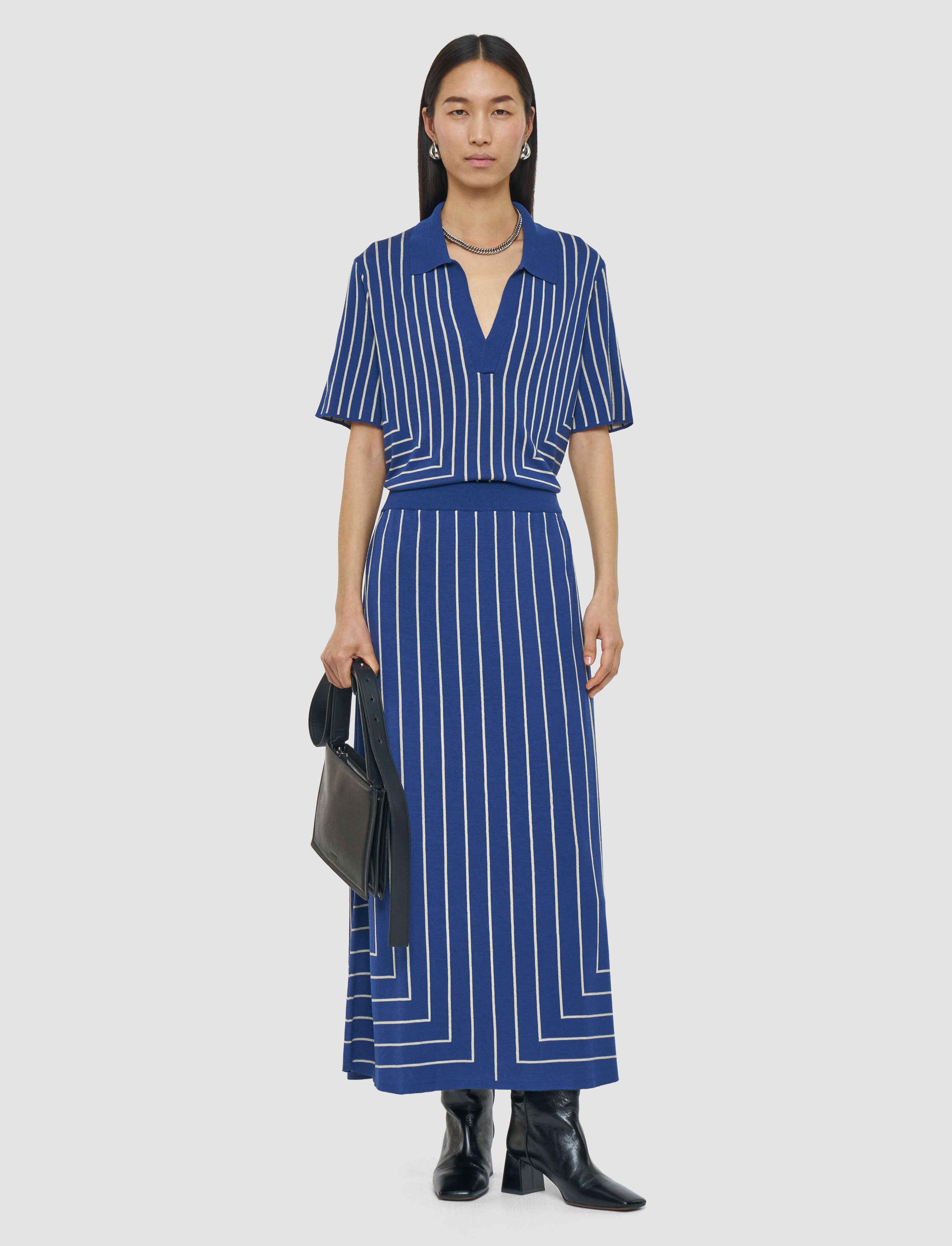 blue-geometric-jacquard-silk-blend-skirt-JOSEPH