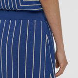 Blue Geometric Jacquard Silk Blend Skirt - Joseph