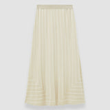 Beige Geometric Jacquard Silk Blend Skirt - Joseph