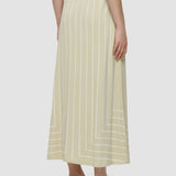 Beige Geometric Jacquard Silk Blend Skirt - Joseph