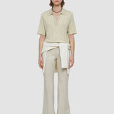 Beige Geometric Jacquard Silk Blend Top - Joseph