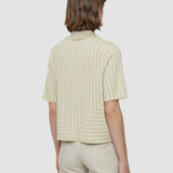 Beige Geometric Jacquard Silk Blend Top - Joseph