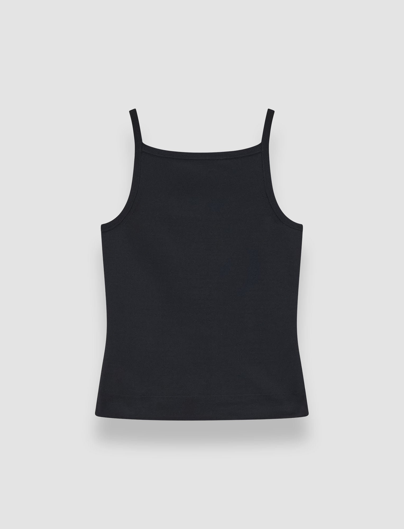 black-viscose-knit-stretch-vest-top-JOSEPH