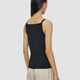 Black Viscose Knit Stretch Vest Top - Joseph