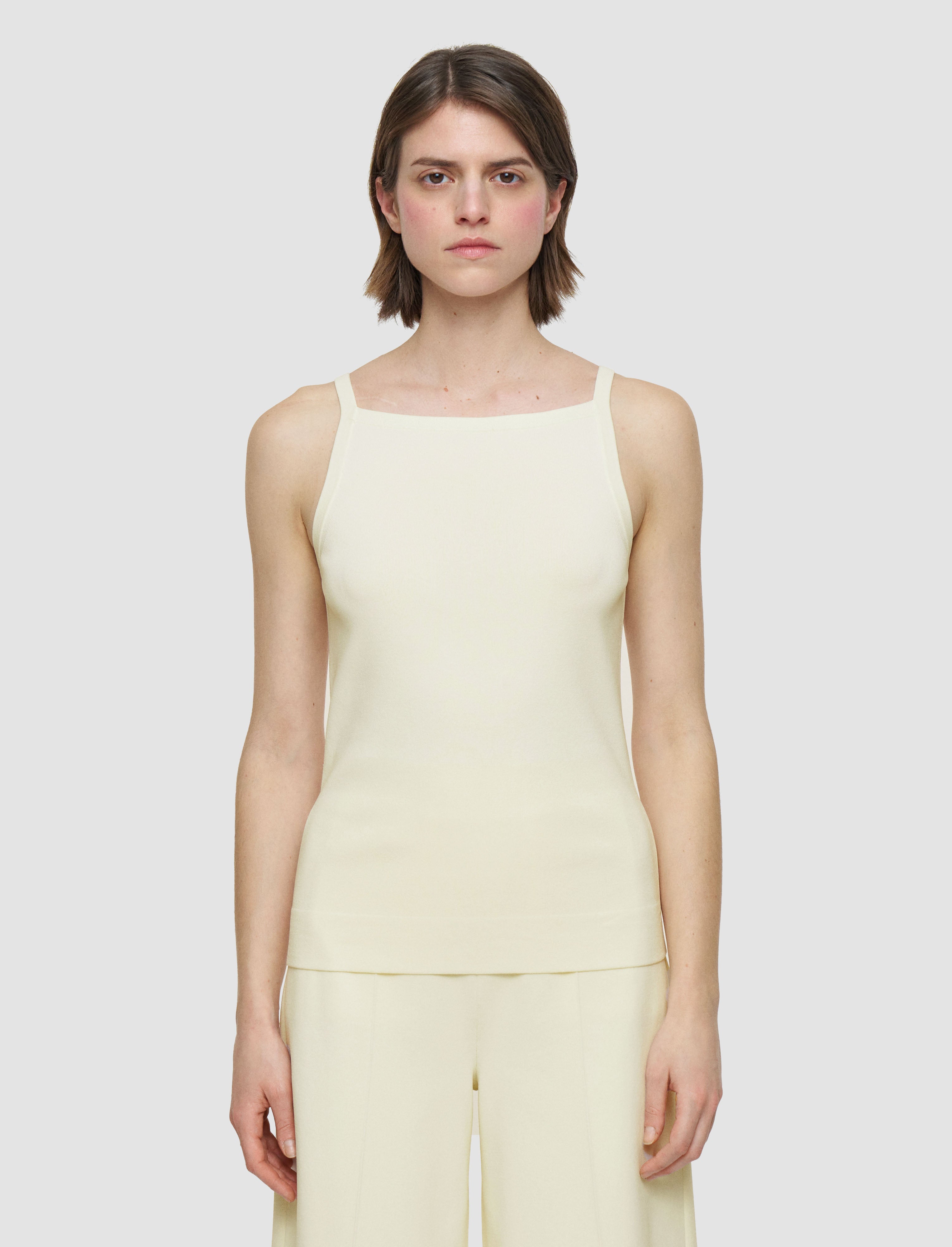 white-viscose-knit-stretch-vest-top-JOSEPH