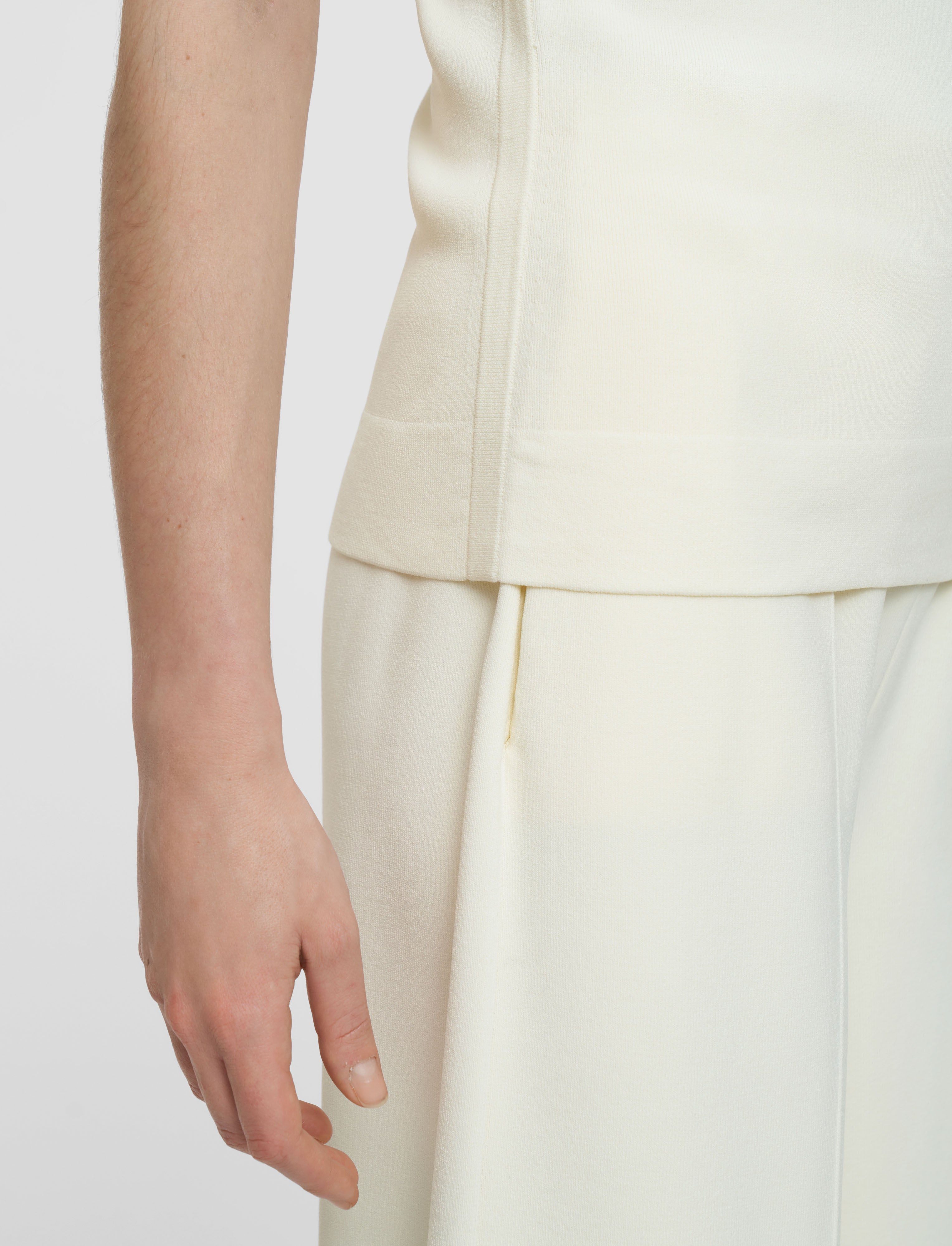 white-viscose-knit-stretch-vest-top-JOSEPH