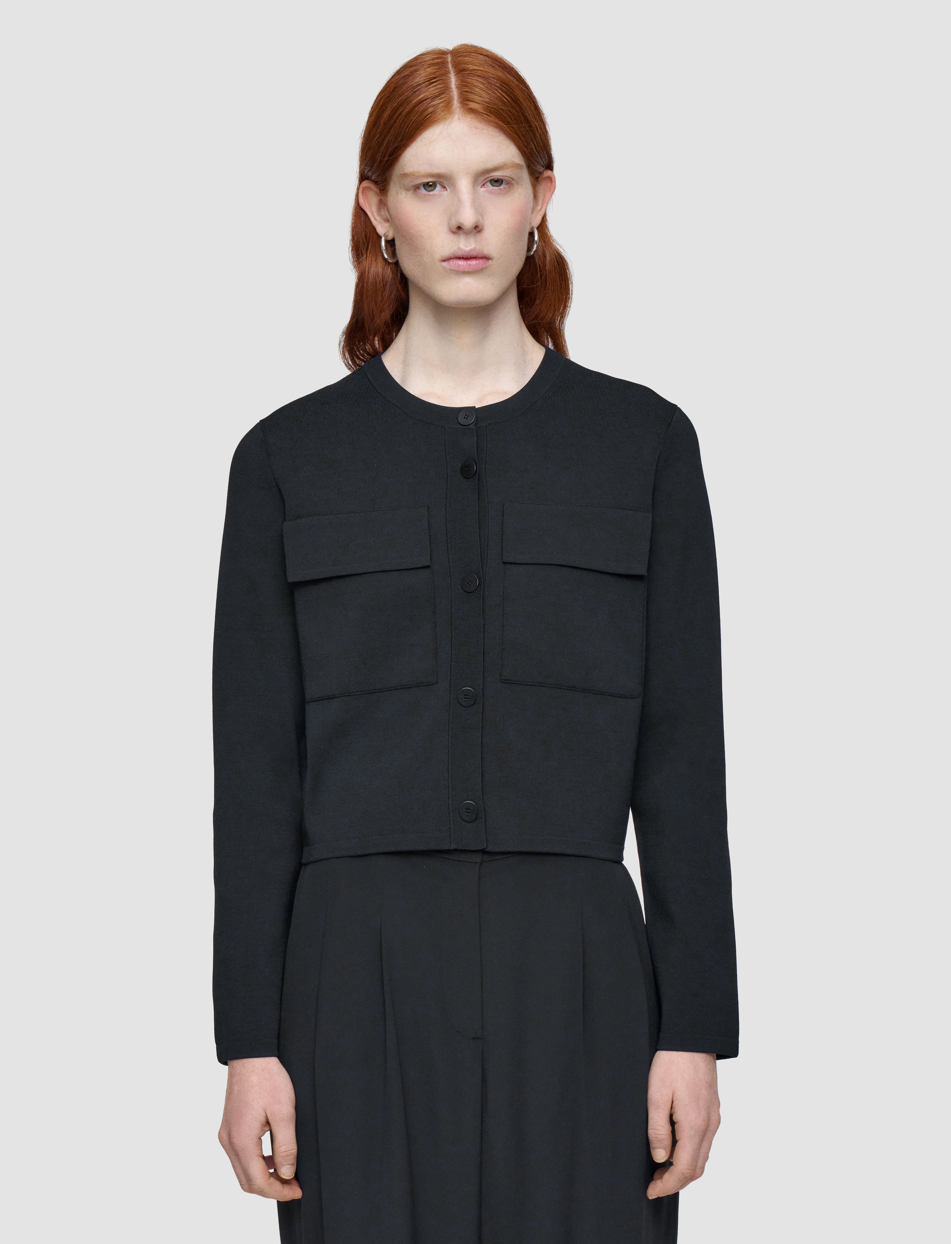 black-viscose-knit-stretch-cardigan-jacket-JOSEPH