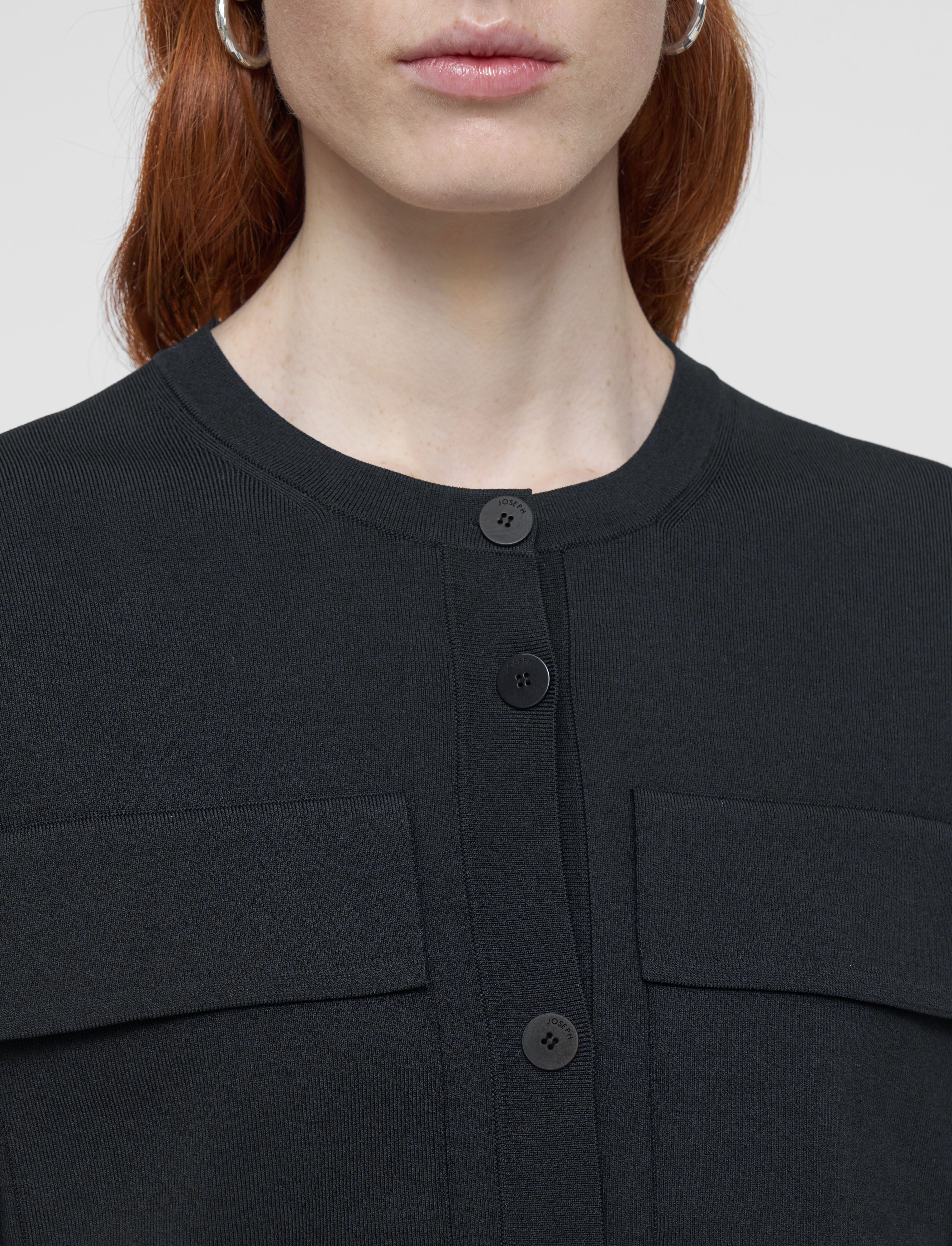 black-viscose-knit-stretch-cardigan-jacket-JOSEPH