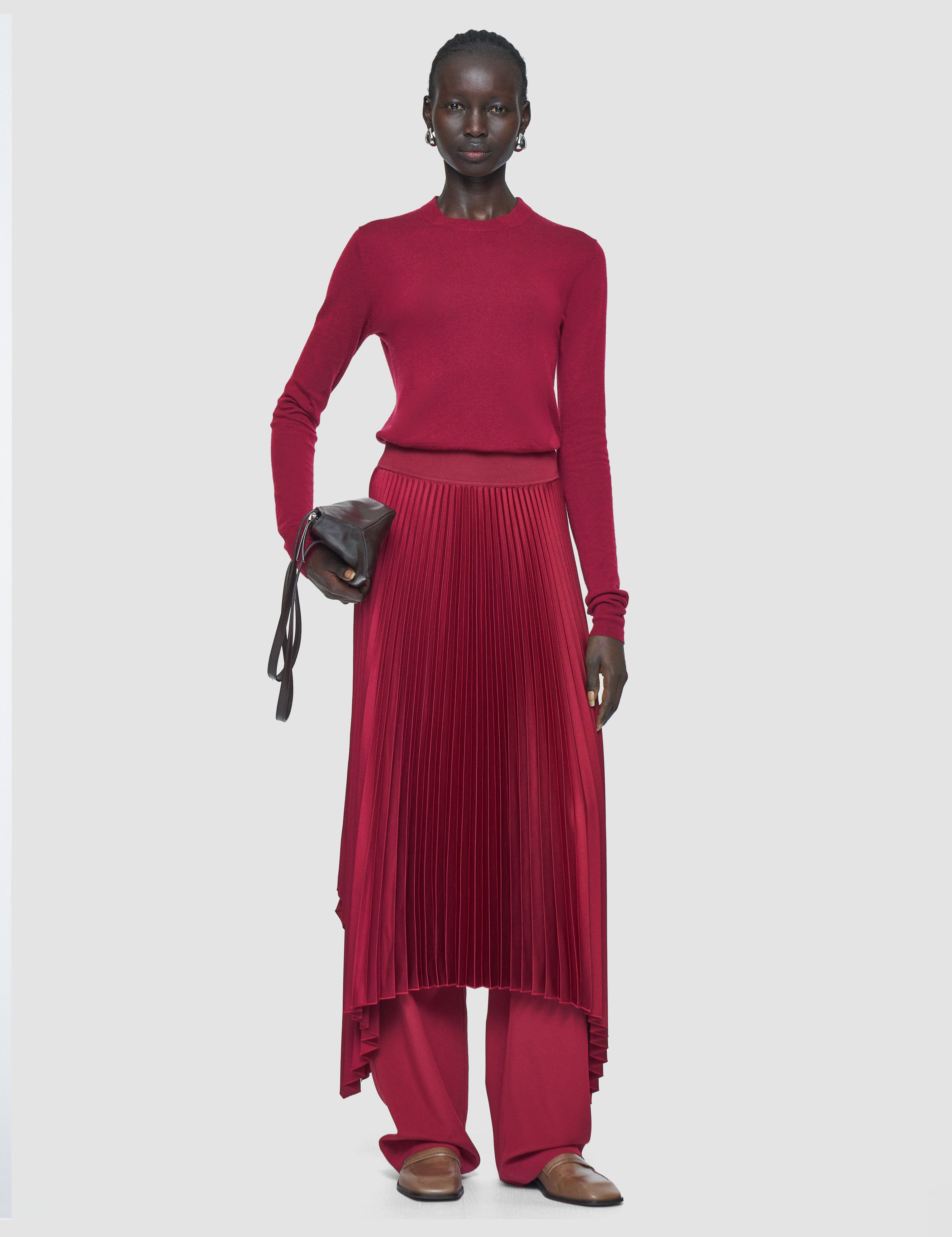 Red Cashair Round Neck Jumper - Joseph