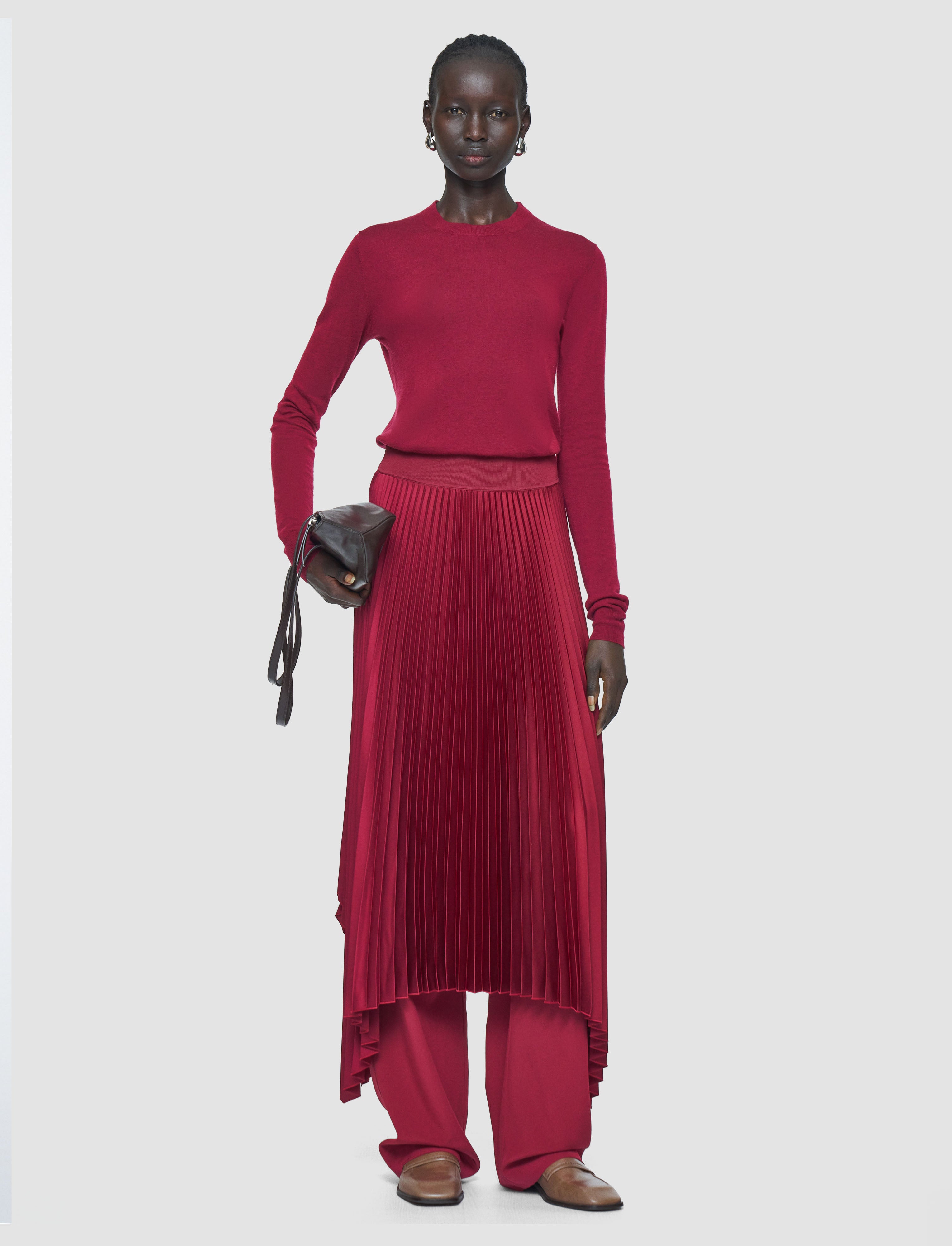 red-cashair-round-neck-jumper-JOSEPH