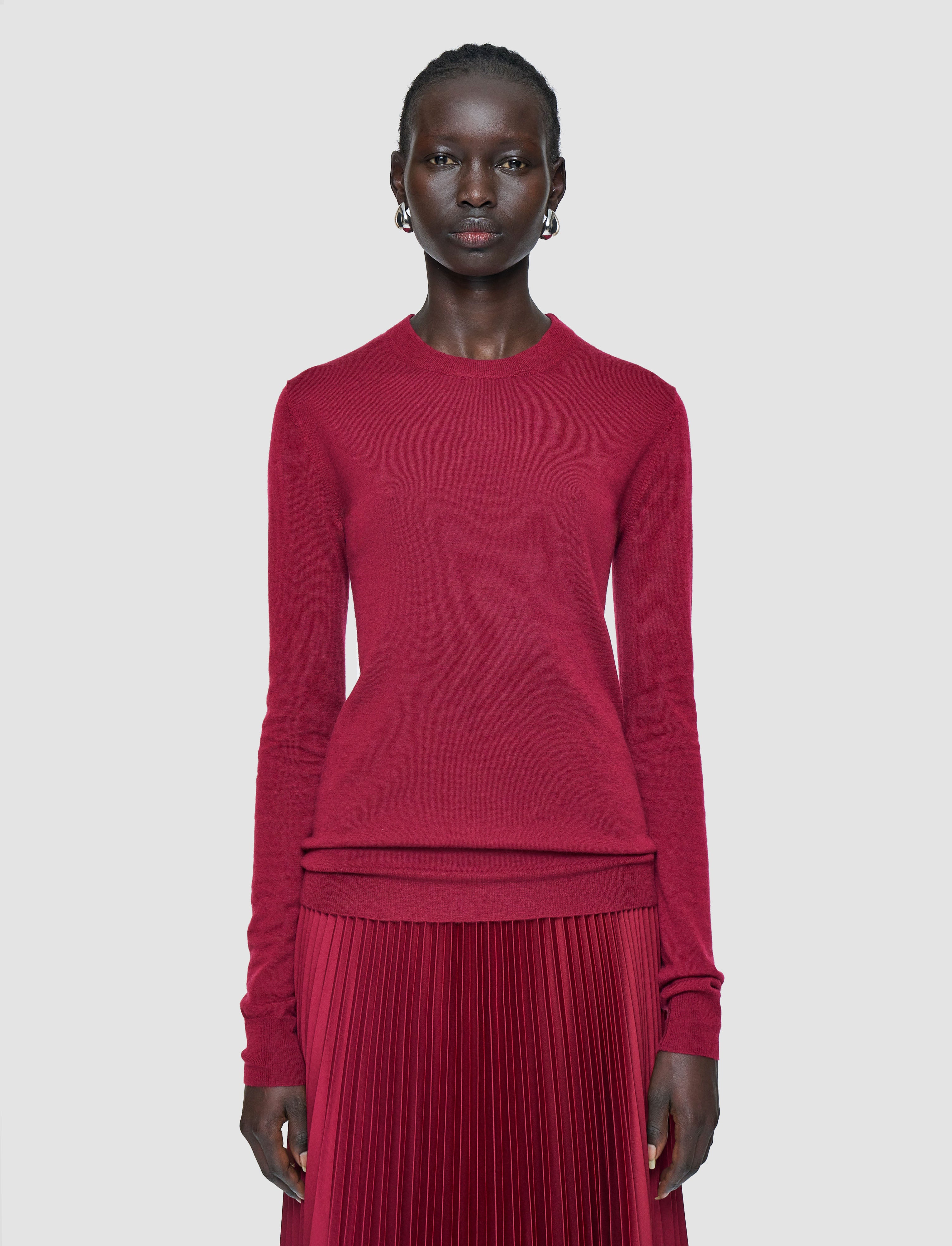 red-cashair-round-neck-jumper-JOSEPH