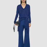 Blue Cashair V Neck Jumper - Joseph
