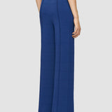 Blue Viscose Grid Knit Trousers - Joseph