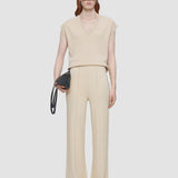 Viscose Grid Knit Trousers