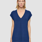 Blue Viscose Grid Knit Top - Joseph