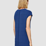 Blue Viscose Grid Knit Top - Joseph