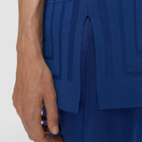 Blue Viscose Grid Knit Top - Joseph