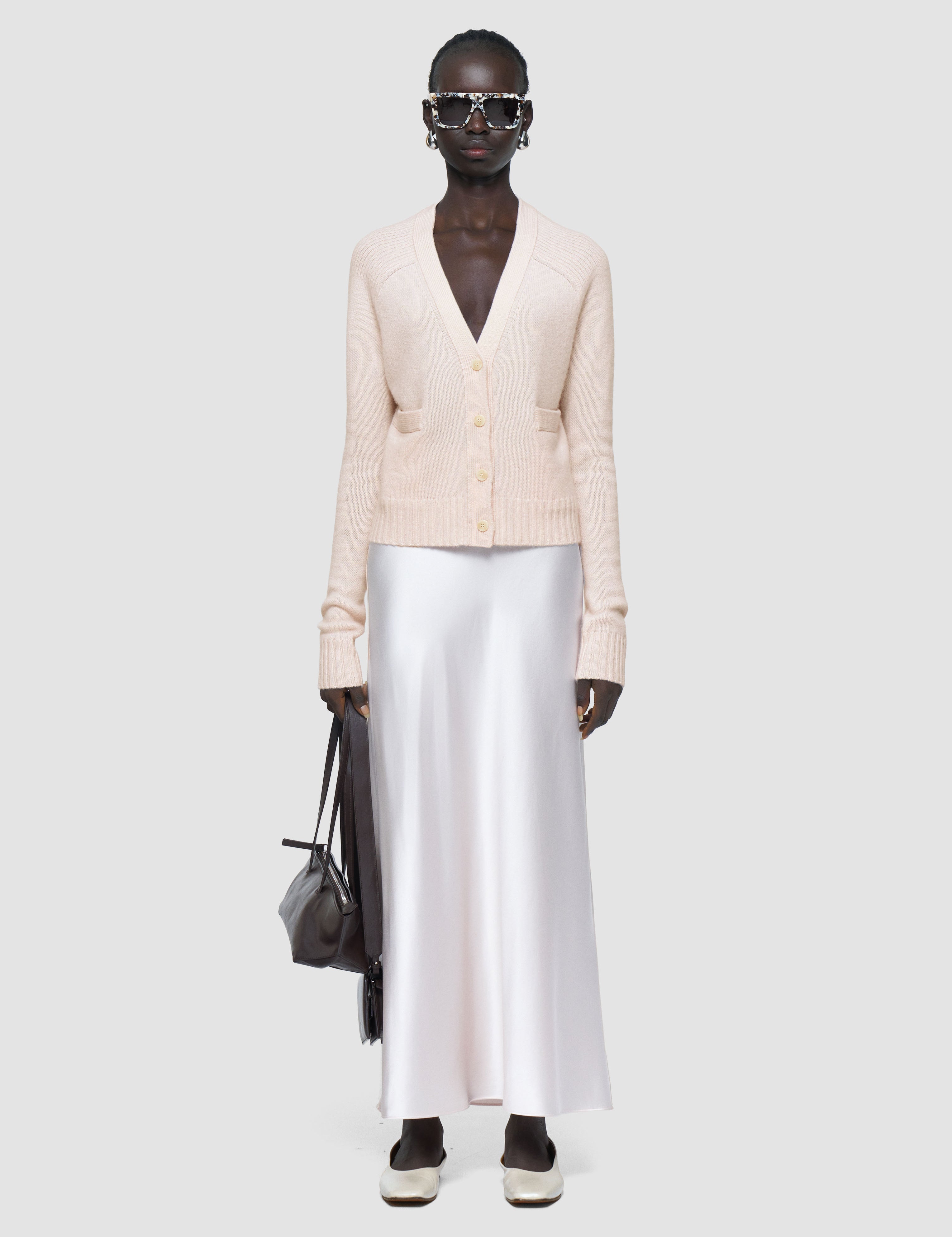 Pink Open Cashmere Cardigan - Joseph