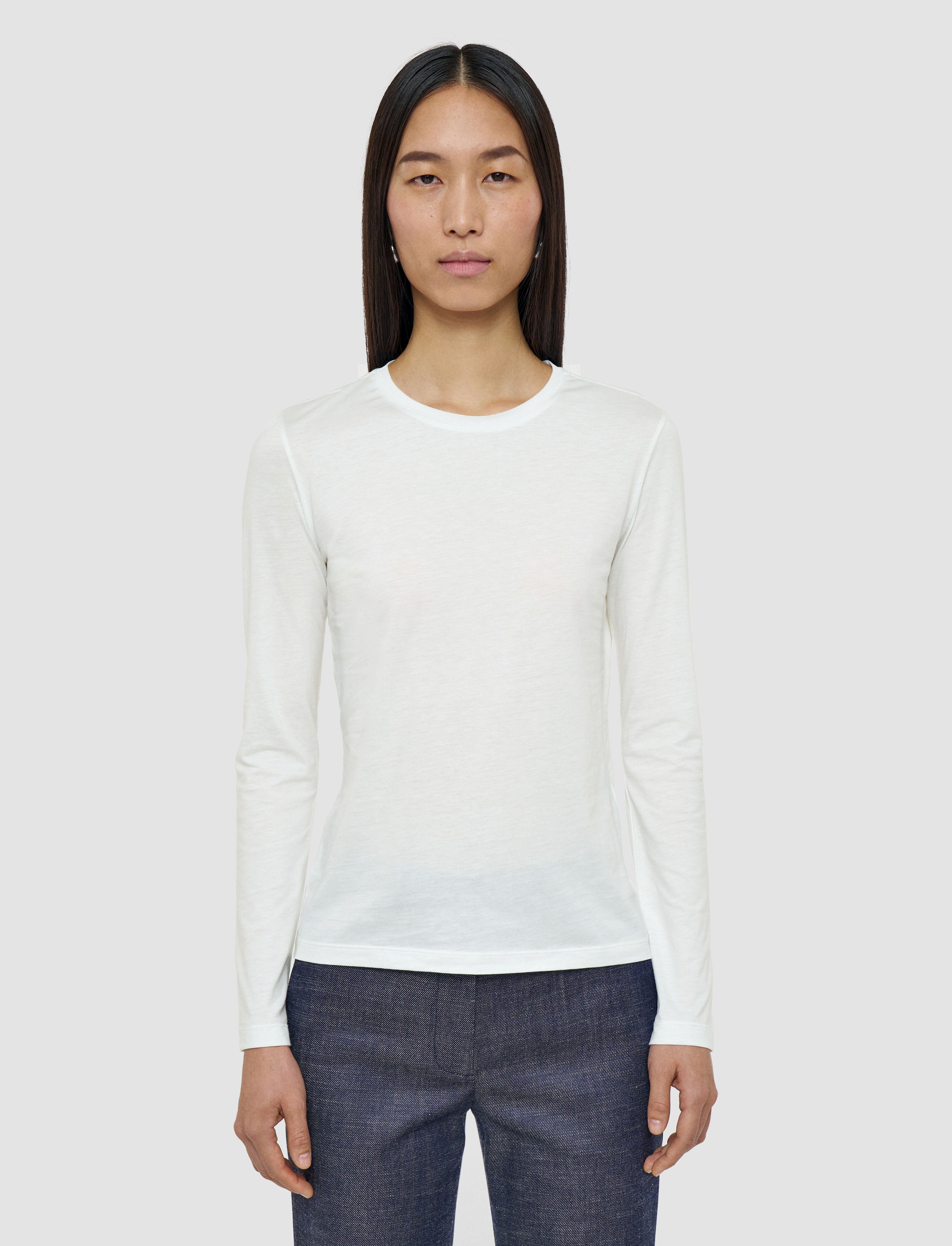 white-cotton-silk-jersey-long-sleeve-t-shirt-JOSEPH