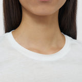 White Cotton Silk Jersey Long Sleeve T-Shirt - Joseph