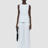 Blue Cotton Silk Jersey Tank Top - Joseph