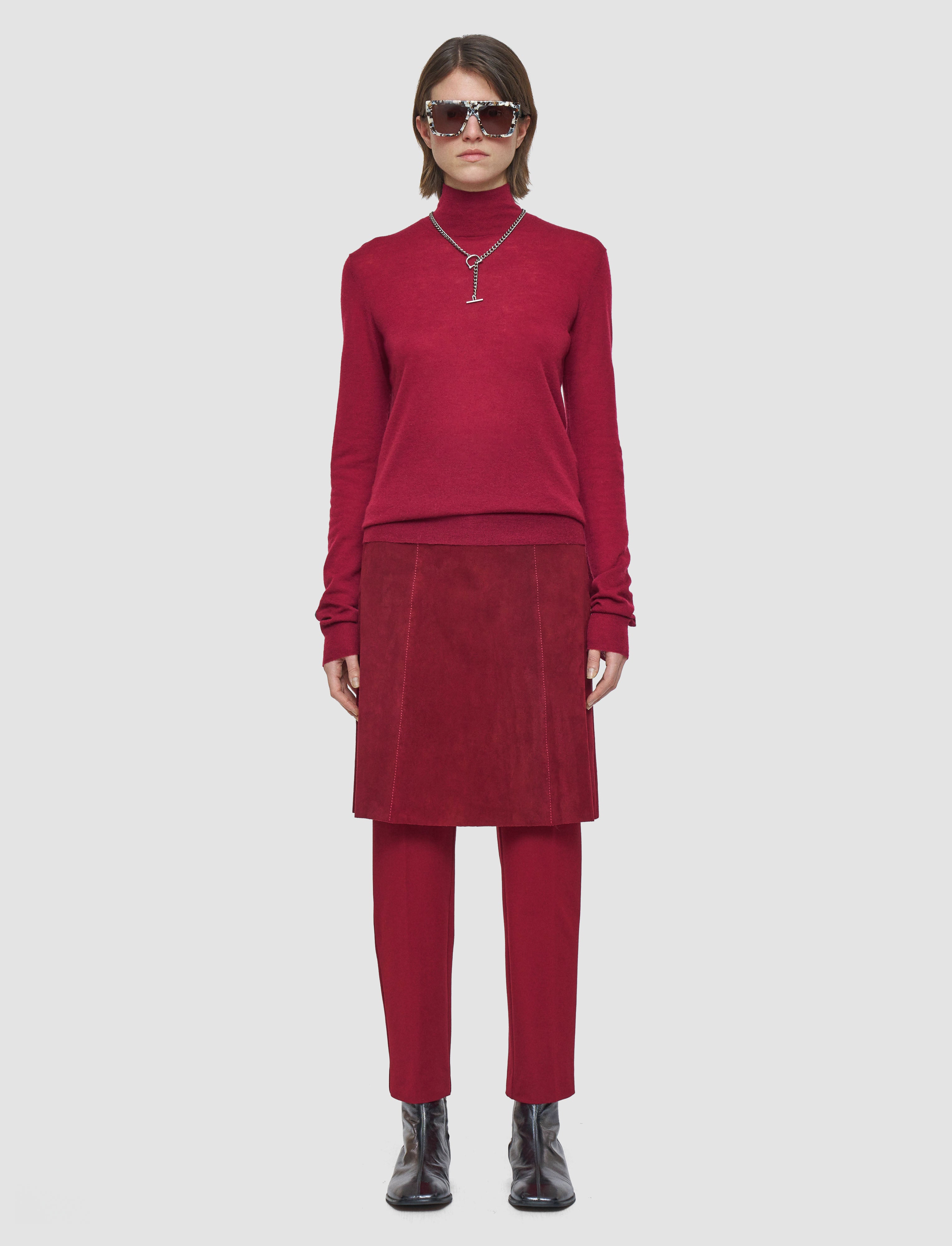 rouge-pull-col-montant-en-cashair-JOSEPH