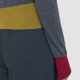 Grey Overlay Cashair Mock Neck Jumper - Joseph