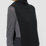 Black Brushed Cashmere Bib - Joseph