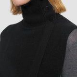 Black Brushed Cashmere Bib - Joseph