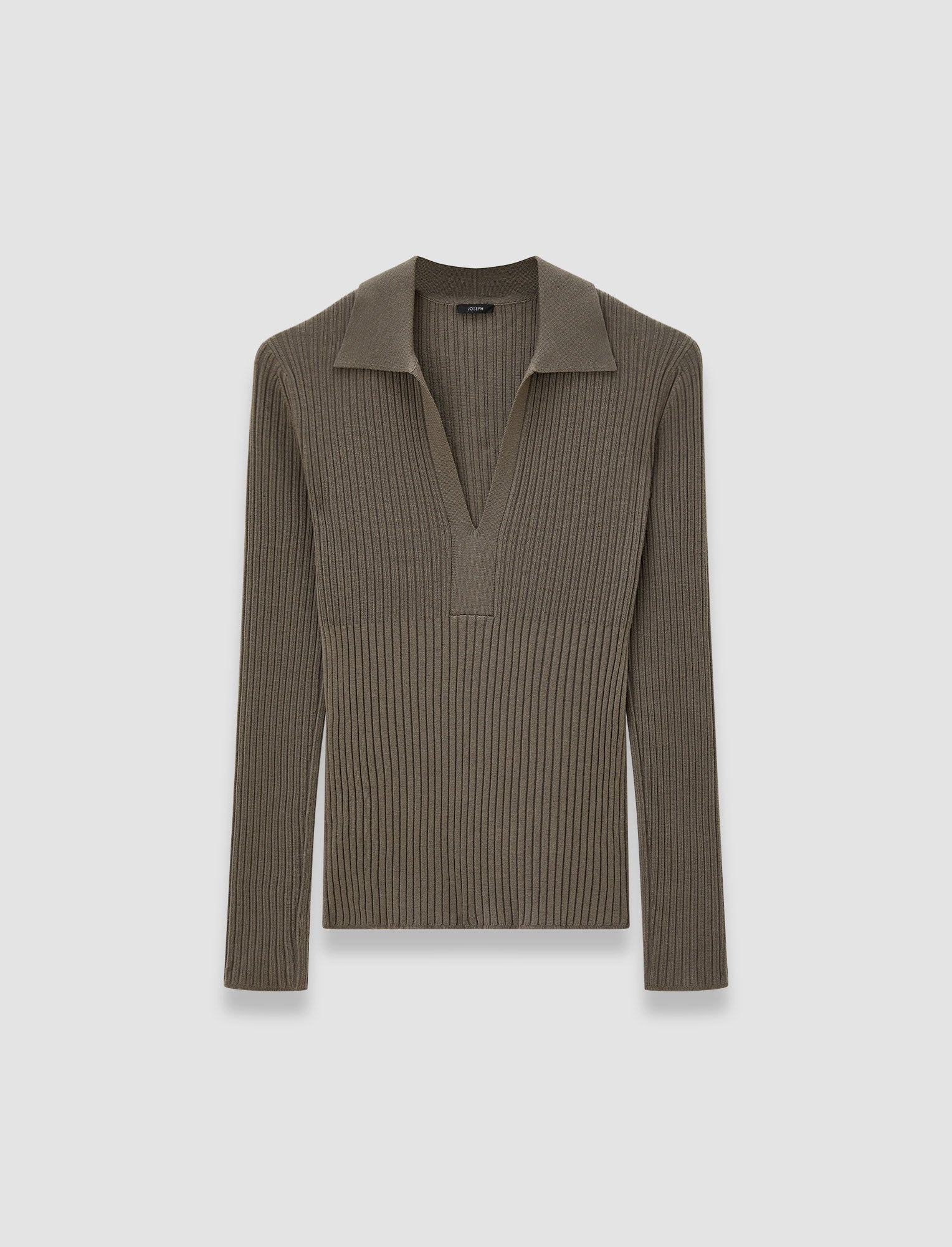 brown-merino-rib-knit-polo-top-JOSEPH