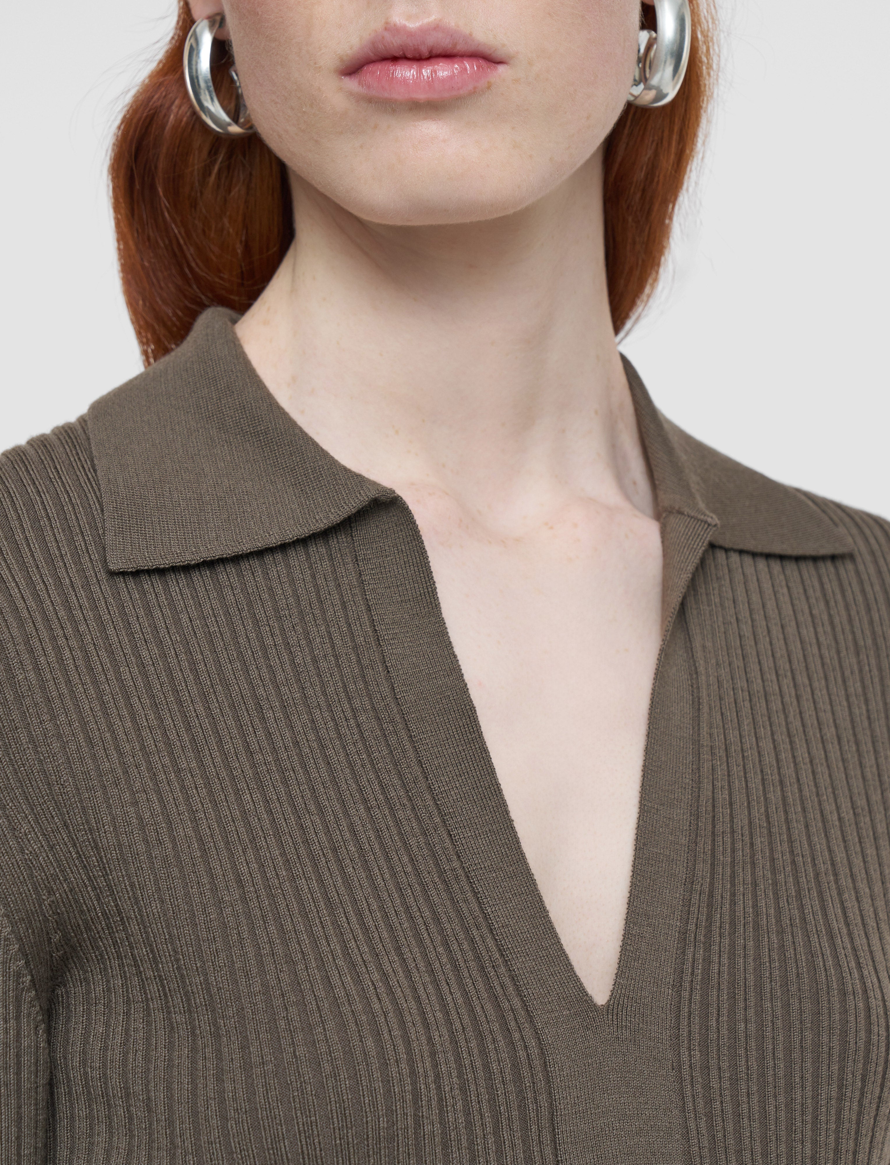 brown-merino-rib-knit-polo-top-JOSEPH