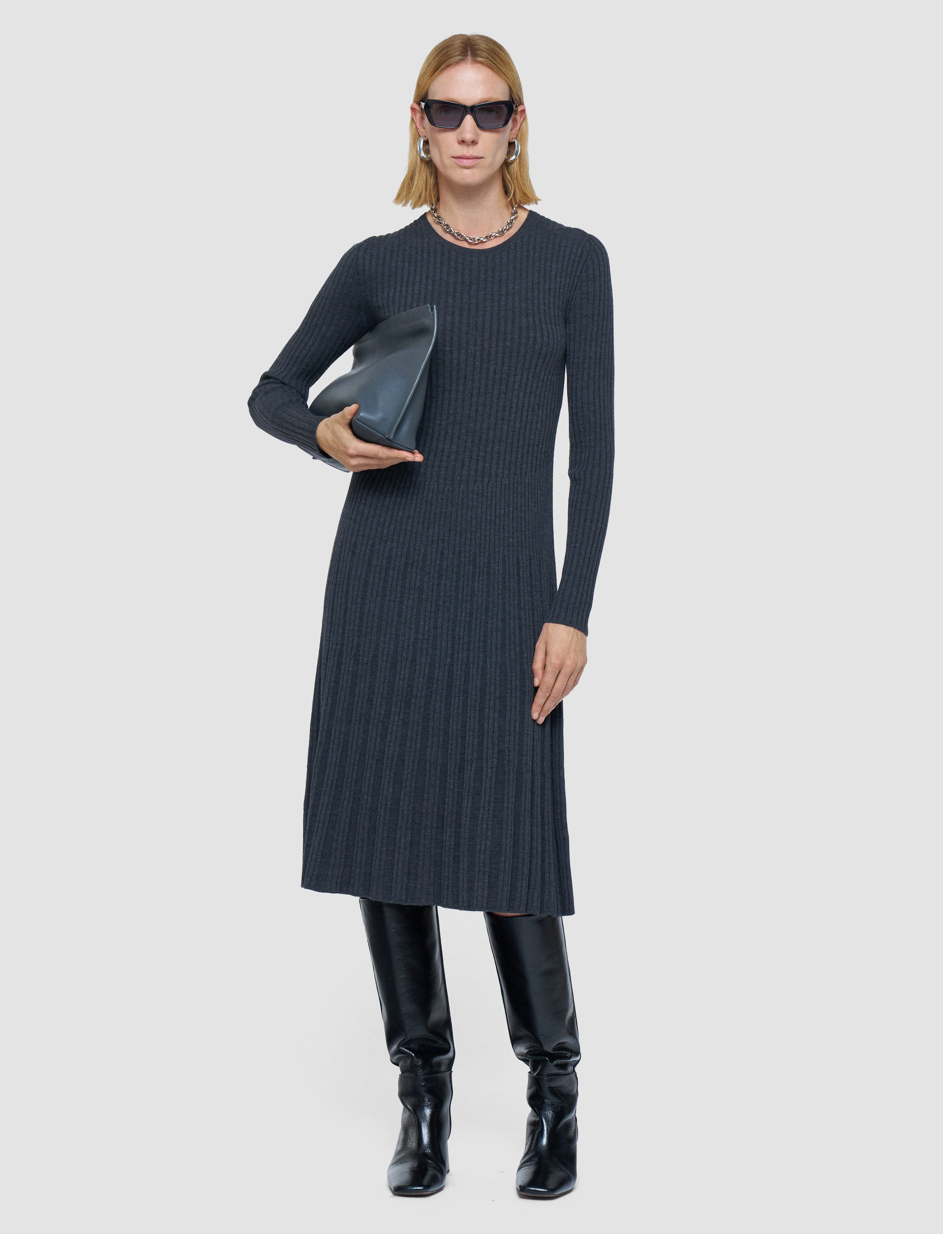 gris-robe-en-maille-de-laine-merinos-cotelee-JOSEPH