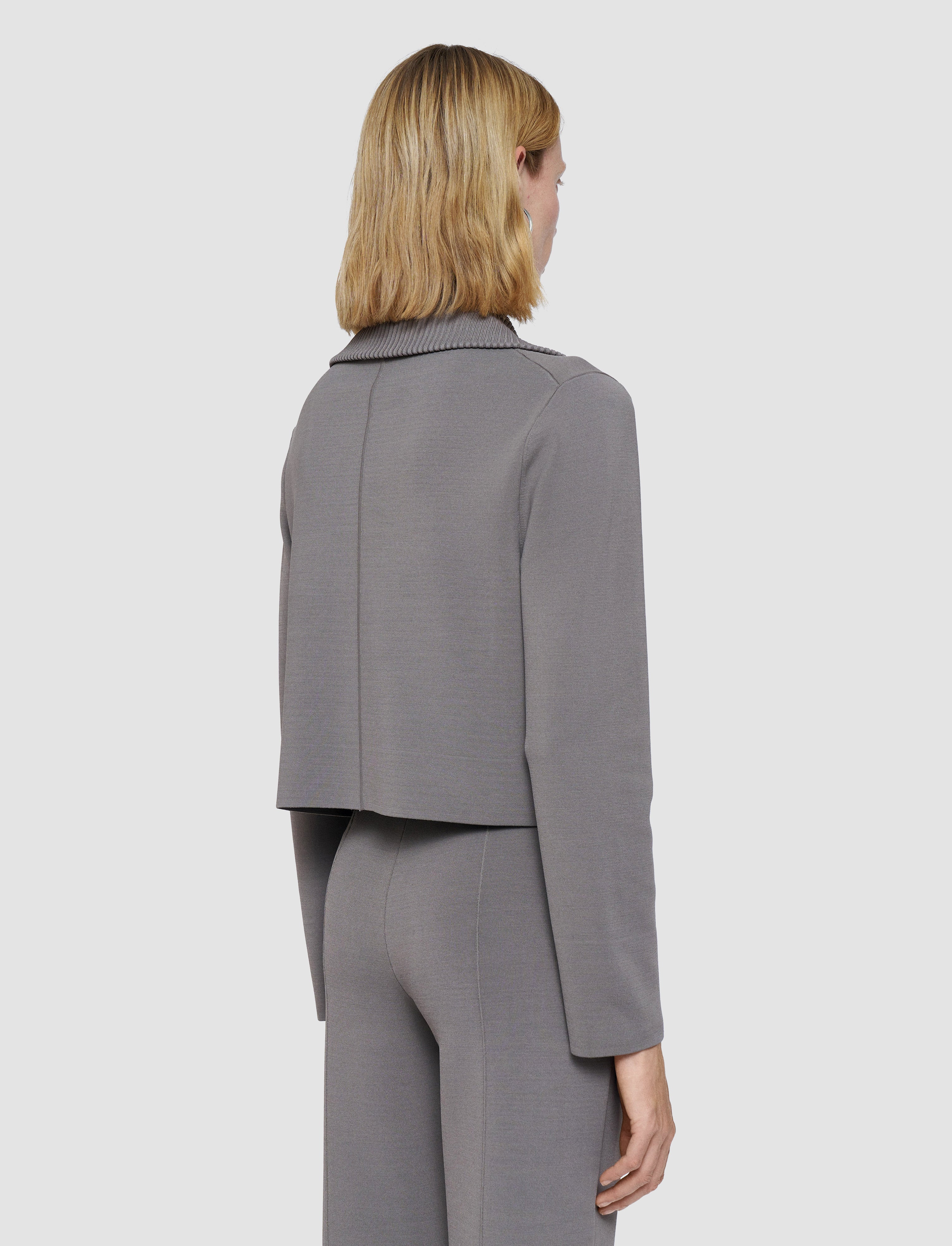 marron-veste-courte-en-maille-milano-stretch-JOSEPH