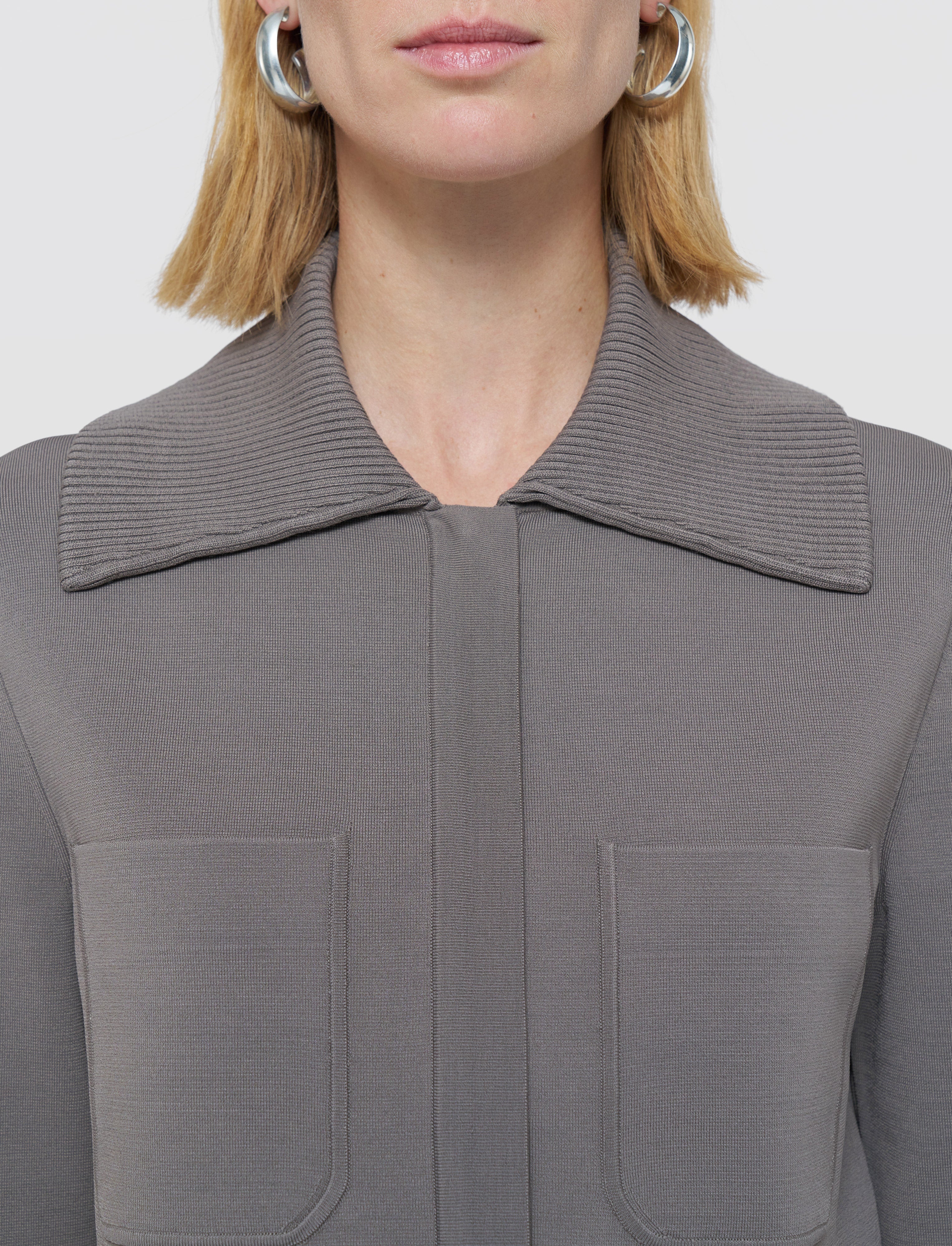 marron-veste-courte-en-maille-milano-stretch-JOSEPH