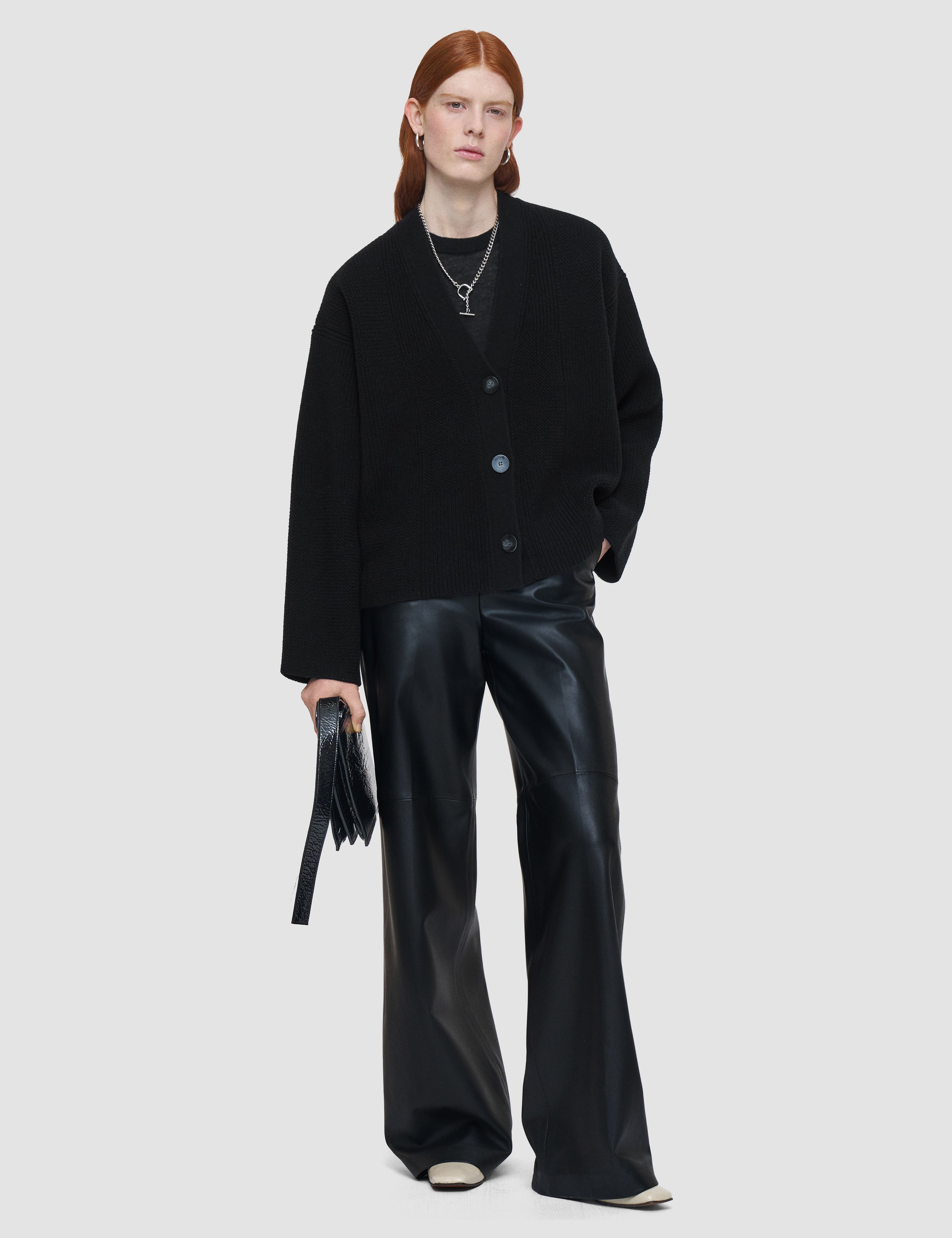 Black Soft Wool Cardigan - Joseph